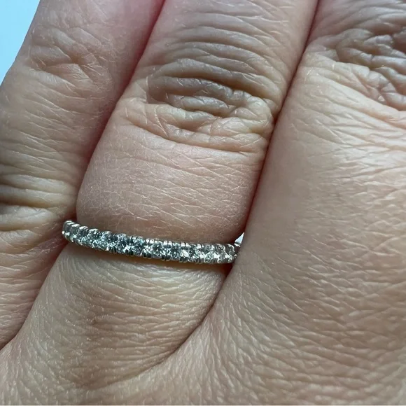 Étincelle de Cartier Eternity Diamond Wedding Band 0.50 ct. 18K W Gold SZ 5.75 - Picture 11 of 11